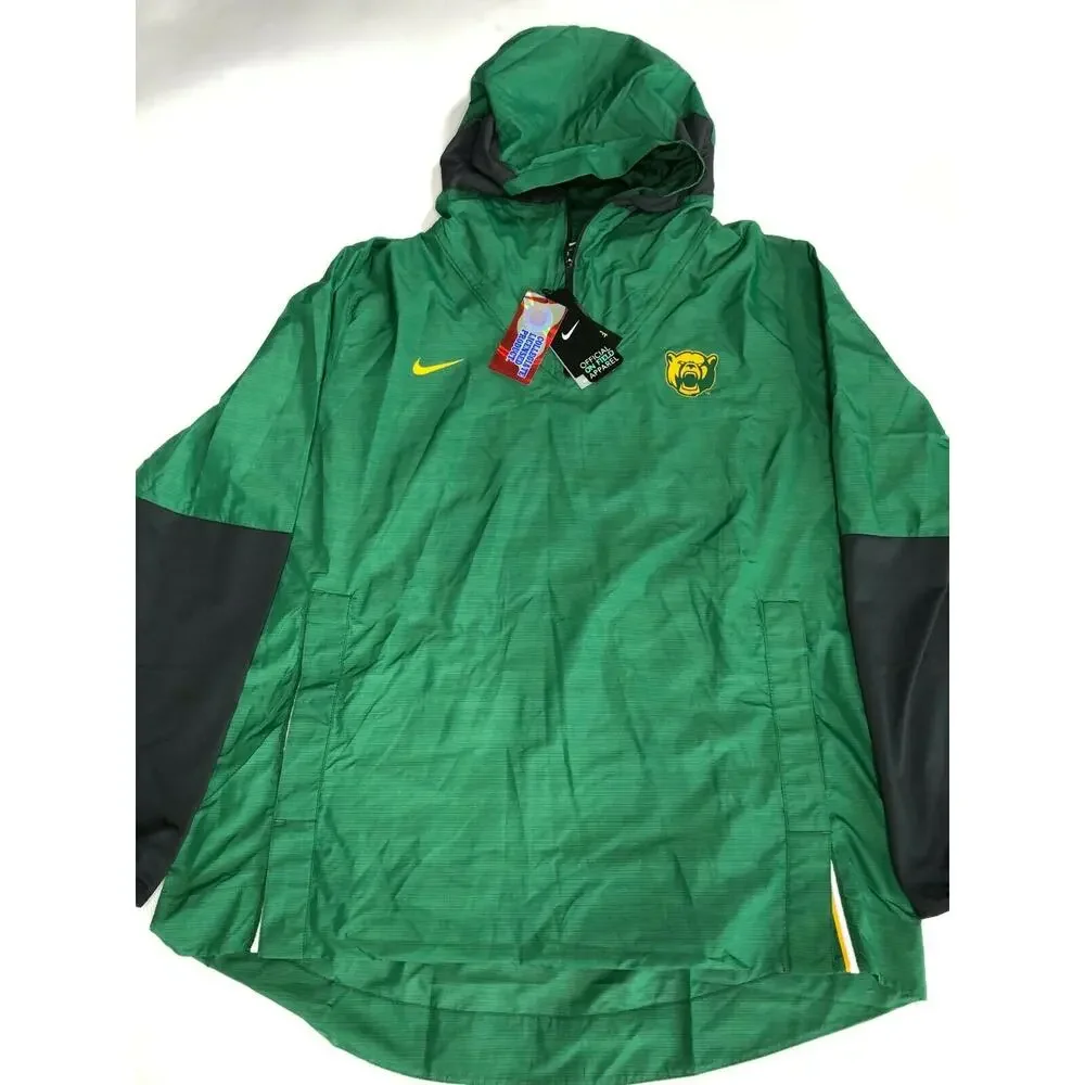 NIKE Men's Baylor Bears On-Field Pull Over Jacket Green CQ5215-341 Size XL